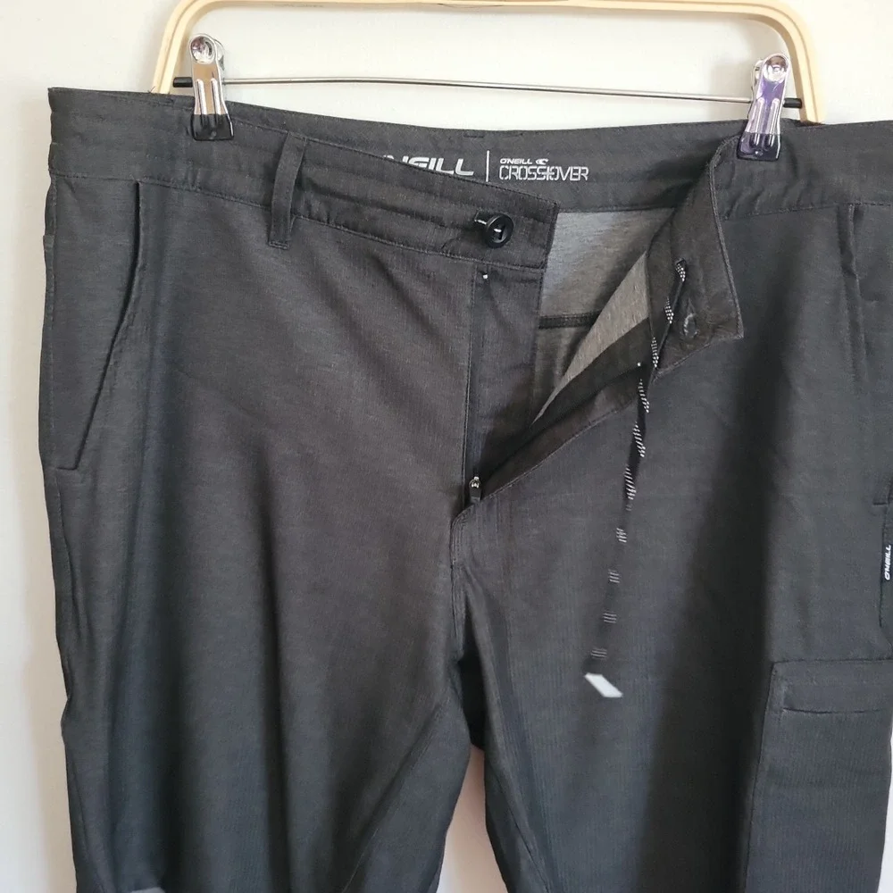 Oneill Crossover Hybrid Shorts 38 Charcoal Gray Athleisure Beach Casual Coastal